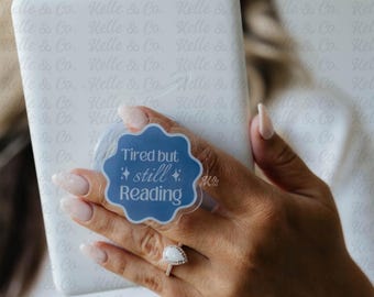 Tired but reading MagSafe Kindle Grip | kindle case | Kindle Holder | Kindle Accessories | Phone Holder | Ereader accessories for her