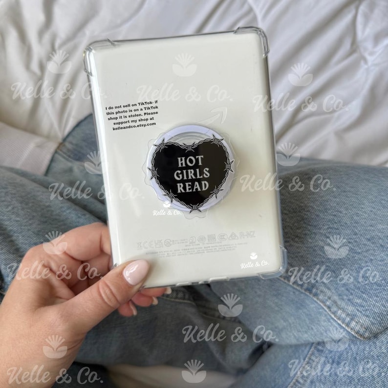Hot girls read Magsafe Kindle Grip,Bookish Merch, Kindle Accessory, Phone Grip, Bookish Accessory, Bookworm Gift, Dark Romance, gift for her image 1