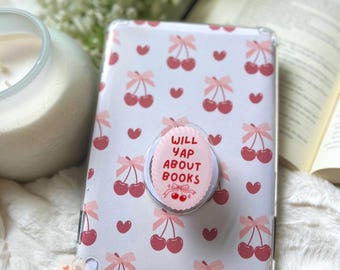 Will yap about books MagSafe Kindle Grip | Coquette aesthetic | Kindle Holder | Kindle Accessories | Phone Holder | Ereader accessories