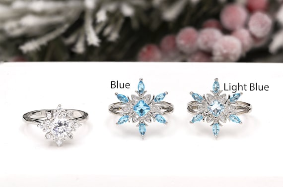 Crystal snowflake best sale ring