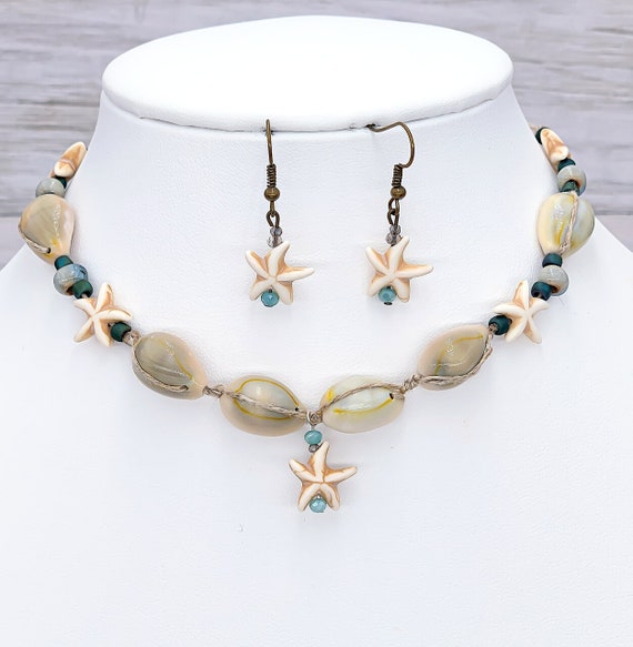 Sea Shell Starfish Choker Necklace