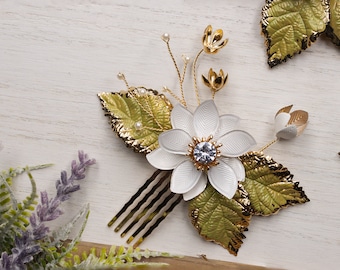 Rustic bridal hair comb, bridal hair comb, hair piece, country wedding hair accessories, floral hair comb