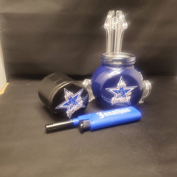 Dallas Cowboys Custom Rolling Tray Set With Grinder