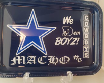 Dallas Cowboys Custom Rolling Tray Set with grinder