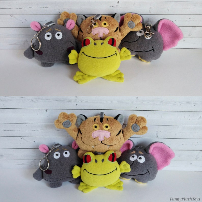 stuffed elephant keychain