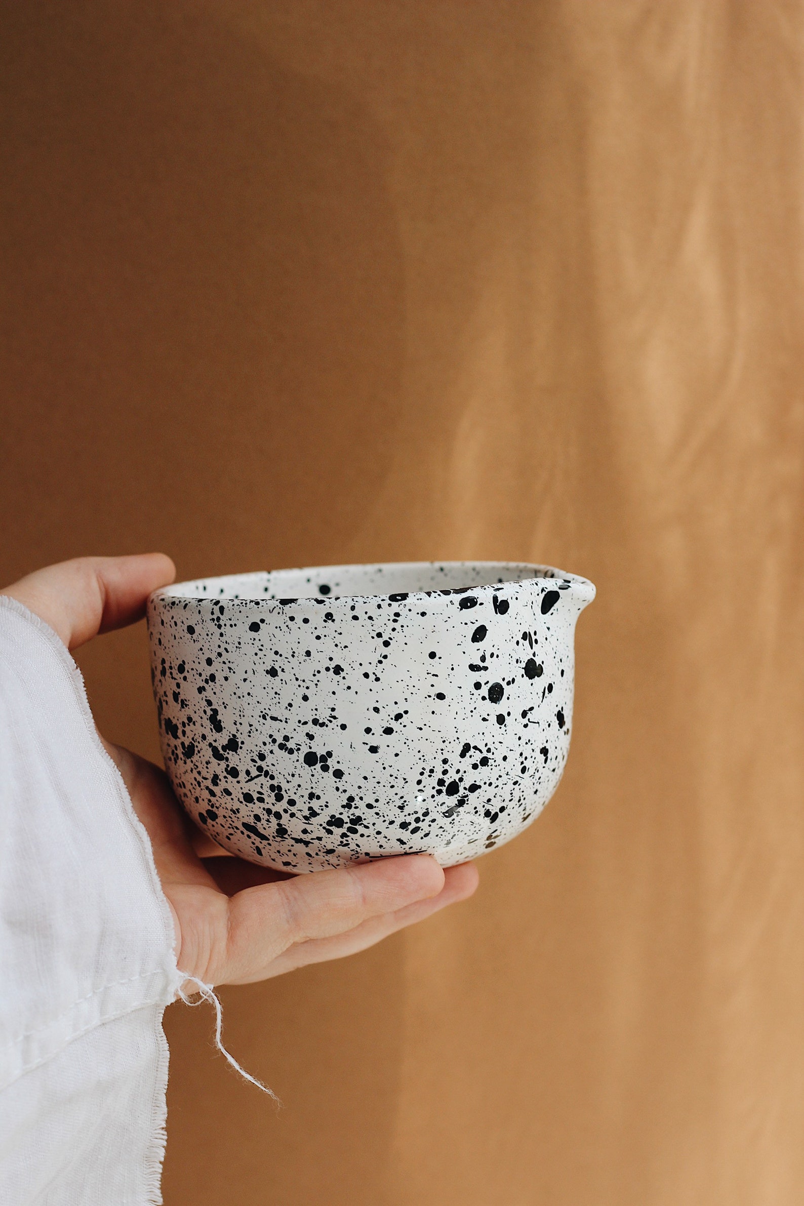 Matcha Bowl With Spout, 500ml Matcha Mixing Bowl, Traditional Porcelain Tea, Cup, Tea Mixing