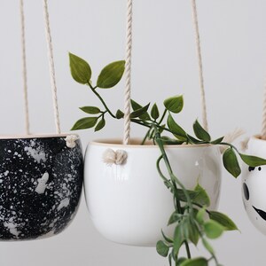 Hanging planter indoor as housewarming gift, Hanging wall planter, Ceramic plant hanger, Plant pot, Plant holder, Modern planter indoor image 10