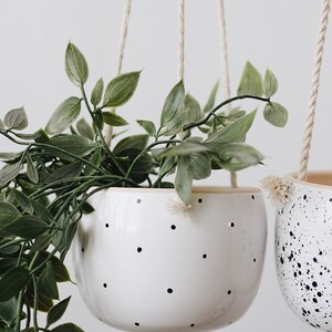 Hanging planter indoor as housewarming gift, Hanging wall planter, Ceramic plant hanger, Plant pot, Plant holder, Modern planter indoor image 9