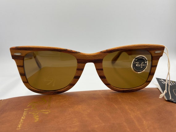 Authentic Vintage RayBan B&L Usa Wayfarer Woodie … - image 7