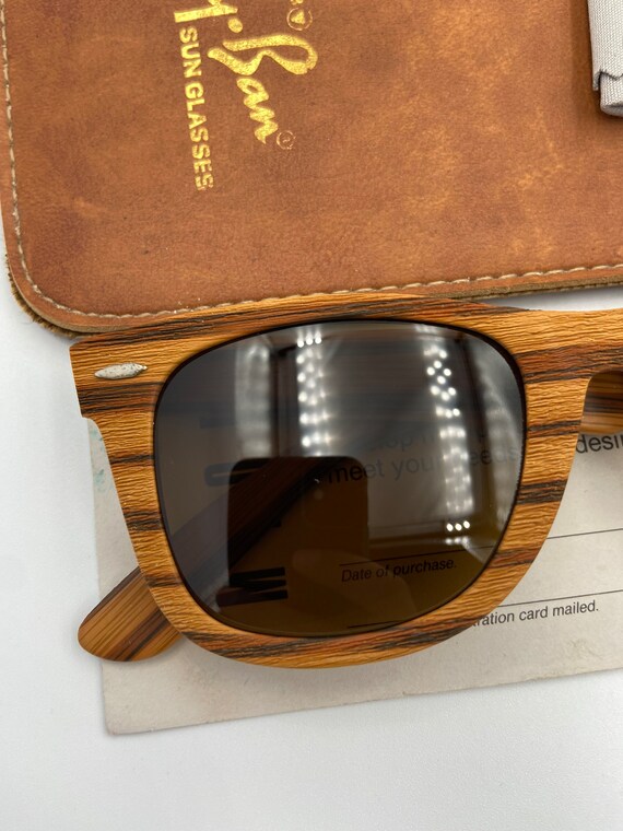 Authentic Vintage RayBan B&L Usa Wayfarer Woodie … - image 3
