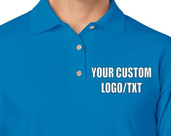 12 x Custom Embroidered Printed Polo Shirts Personalise Workwear T-Shirt Package 12 x Custom Embroidered Printed Polo Shirts Personalise Workwear T-Shirt Package