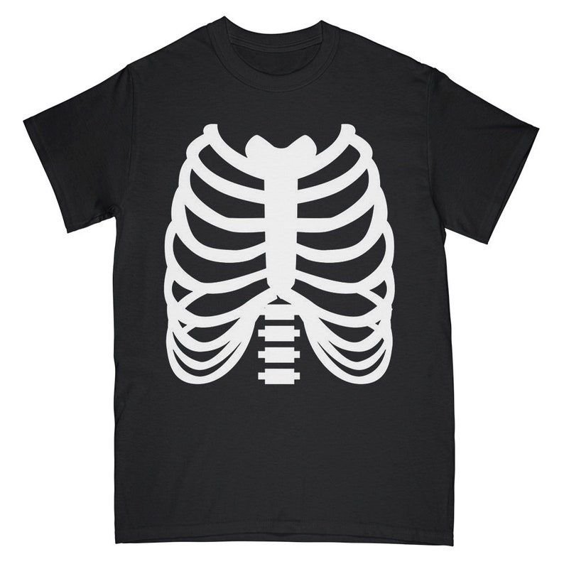 Halloween Skeleton T-Shirt Funny Costume Idea Adult Unisex image 0