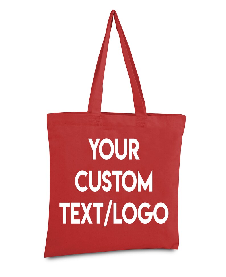 Custom Tote Bag Canvas Tote Bags With Your Custom Text or Etsy