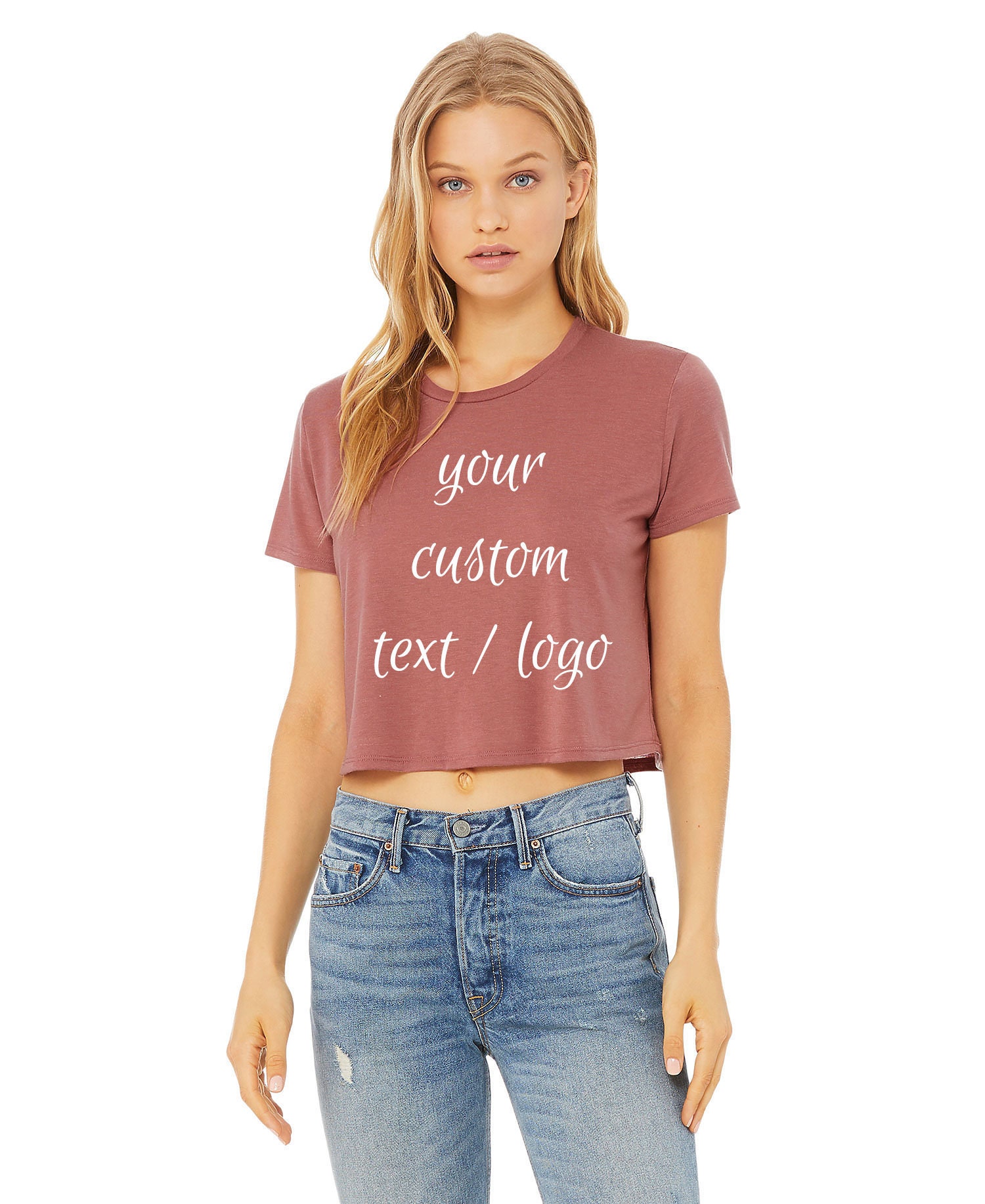 Custom Cropped T-shirt Your Text or 