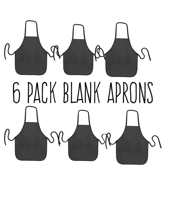 6 Pack Blank Aprons Cooking at Home Chefs Grill Master Etsy