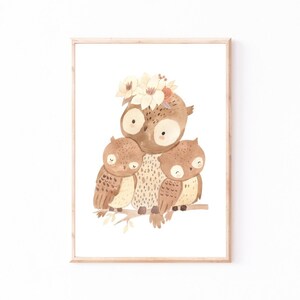 Poster Kinderzimmer Mama Eule · Kinderzimmer Bilder Tiere Geschenkidee Kinder Kinderzimmer Dekoration Babyzimmer Deko Baby Geschenk Geburt