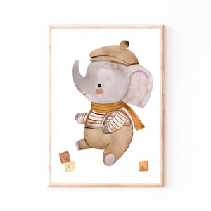 Poster Kinderzimmer Elefant · Kinderzimmer Bilder Tiere Geschenkidee Kinder Kinderzimmer Dekoration Babyzimmer Deko Baby Geschenk Geburt