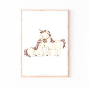 Poster Kinderzimmer Einhorn ·  Kinderzimmer Bilder Tiere Geschenkidee Kinder Kinderzimmer Dekoration Babyzimmer Deko Baby Geschenk Geburt