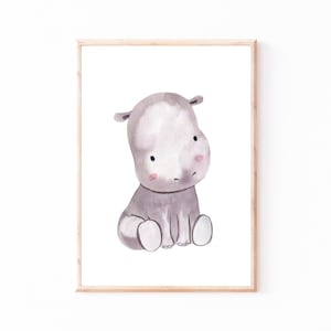 Poster Kinderzimmer Flusspferd · Kinderzimmer Bilder Geschenkidee Kinder Kinderzimmer Dekoration Babyzimmer Deko Baby Geschenk Geburt Hippo