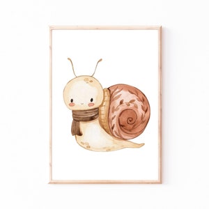 Poster Kinderzimmer Schnecke ·  Kinderzimmer Bilder Tiere Geschenkidee Kinder Kinderzimmer Dekoration Babyzimmer Deko Baby Geschenk Geburt