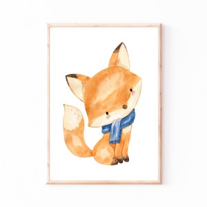 Poster Kinderzimmer Fuchs · Kinderposter Herbst Wald Geschenkidee Kinder Bilder Kinderzimmer Dekoration Babyzimmer Deko Baby Geschenk Geburt
