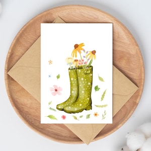 Karte Blumengrüße Garten · Grußkarte Glückwunschkarte Geburtstag Geschenkidee Dankeskarte Geburtstagskarte DIN A6