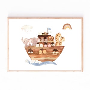 Poster Kinderzimmer Arche Noah · Kinderzimmer Bilder Geschenkidee Kinder Taufe Deko Kinderzimmer Dekoration Babyzimmer Baby Geschenk Geburt