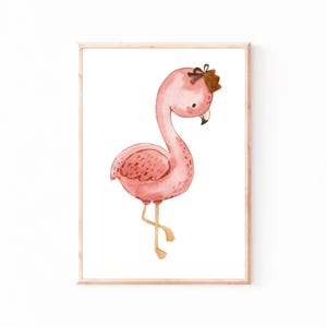 Poster Kinderzimmer Flamingo · Kinderzimmer Bilder Tiere Geschenkidee Kinder Kinderzimmer Dekoration Babyzimmer Deko Baby Geschenk Geburt