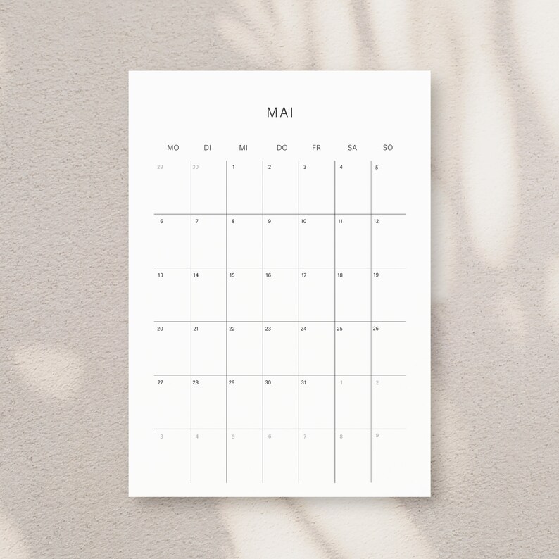 Kalender 2024 zum Ausdrucken 12 Seiten A4 A5 A6 - Etsy.de