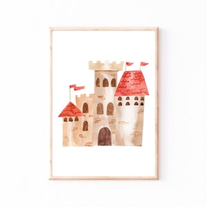Poster Kinderzimmer Ritterburg · Kinderzimmer Bilder Geschenkidee Kinder Kinderzimmer Dekoration Babyzimmer Deko Baby Geschenk Geburt Burg
