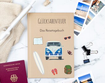 Reisetagebuch A5 Hardcover | Tagebuch Urlaub | Tagebuch Reise | Reistagebuch für alle Länder | Reistagebuch USA | Geschenk Reise / Abschluss