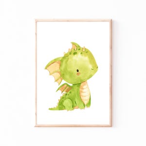 Poster Kinderzimmer Baby-Drache · Kinderzimmer Bilder Dino Geschenkidee Kinder Kinderzimmer Dekoration Babyzimmer Deko Baby Geschenk Geburt
