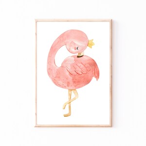 Poster Kinderzimmer Flamingo · Kinderzimmer Bilder Tiere Geschenkidee Kinder Kinderzimmer Dekoration Babyzimmer Deko Baby Geschenk Geburt