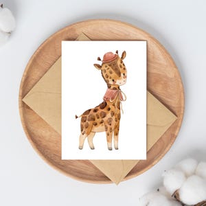 Karte Giraffe · Glückwunschkarte Grußkarte Geburtstagskarte Geschenkkarte Karte Kindergeburtstag A6 Geburtstagswünsche Dekoration Vintage