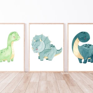 Poster Dinosaurier Set A4 A3Kinderposter Poster Kinderzimmer Poster Baby Geschenk Junge Poster Kinder Dinoposter Deko Kinderzimmer Dino