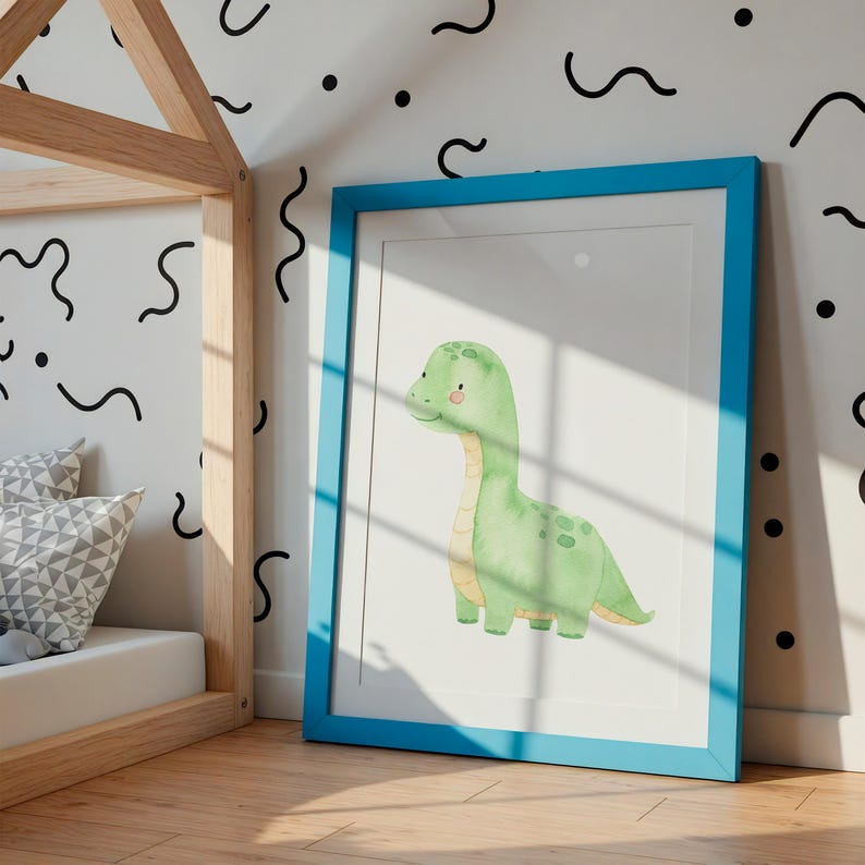 Dinosaur Poster Set A4 & A3 Children's Posters, Kids' Room, Dinosaur Pictures, Baby Room Picture, Dinosaur Posters, Baby and Children's Gift, 3-Piece Set image 11
