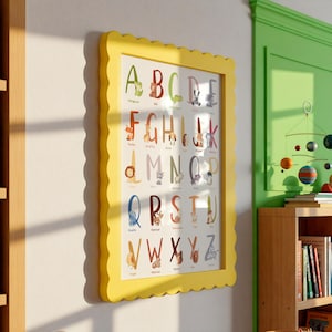 Children's ABC Poster with Animals, Alphabet Poster with Animals, Alphabet Picture, Children's Room ABC Poster, Letter Poster for Children, A4 & A3 Learning Poster ABC image 6