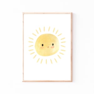 Poster Kinderzimmer Sonne · Kinderzimmer Bilder Geschenkidee Kinder Kinderzimmer Dekoration Babyzimmer Deko Baby Geschenk Geburt