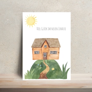 Karte Umzug · Glückwunschkarte Haus Umzugskarte Einzugskarte Karte Haus Einzug Geschenk Grußkarte Einweihungsfeier A6