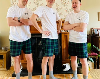 Mens Tartan Shorts PJs