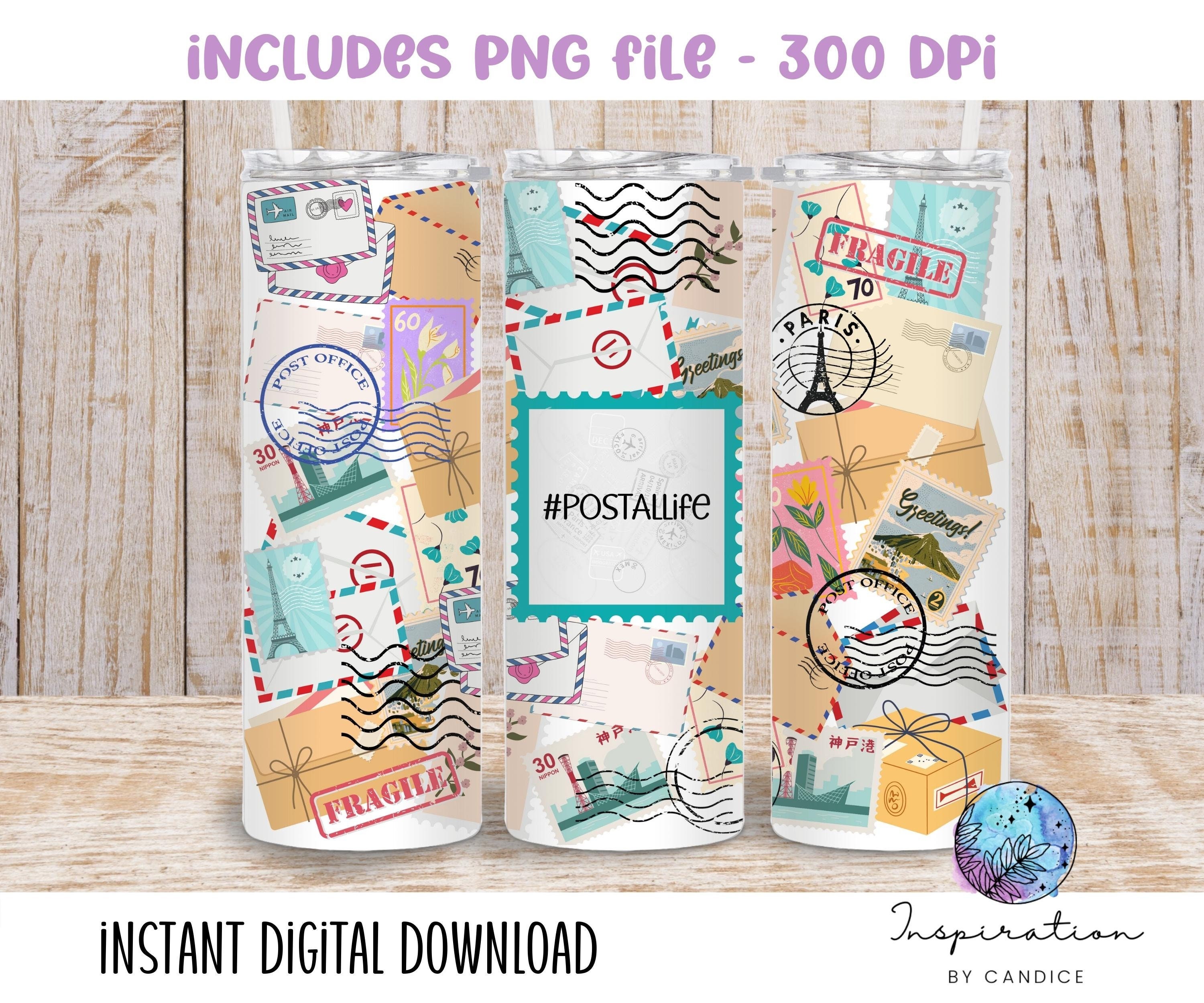 Custom Set Faux Postage Stamps, 7 Personalized Printable Decorative Stamps,  Curated Stamp Collection for Wedding Envelopes, Gift Stamp Set 