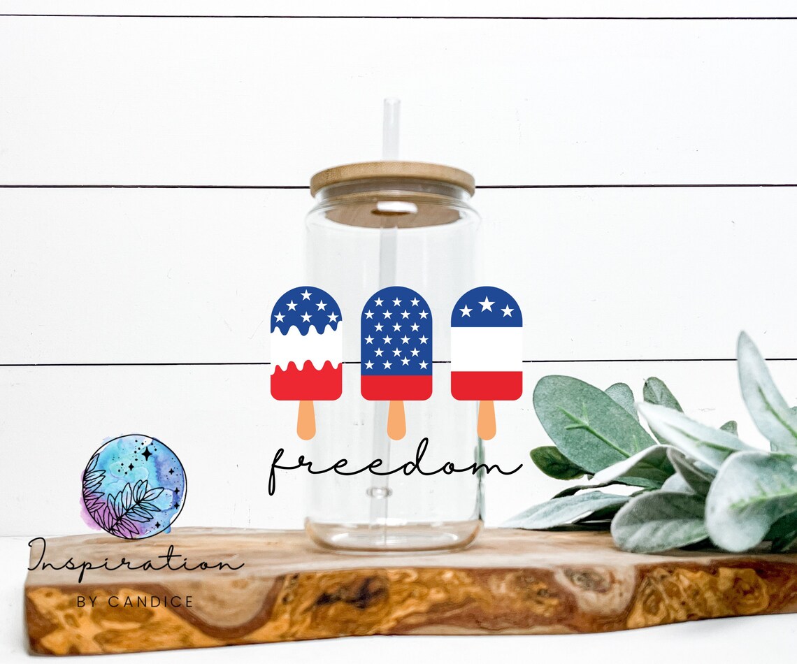 Freedom American Flag Popsicles Sublimation Wrap Design - Etsy