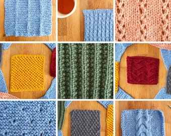 10 Easy knit stitch patterns, knitting ebook of knitting stitches, stitch pattern book, knit stitch dictionary