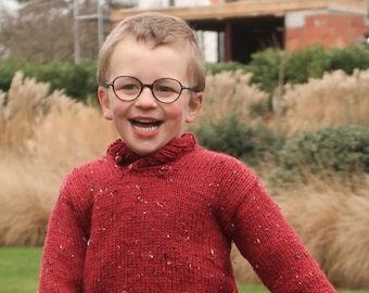 Childrens Sweater Knitting Pattern for Kids Sizes 3 Months to 14 Years