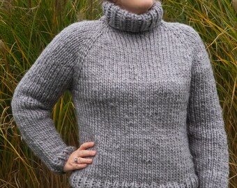 Strickanleitung für Damen, Rollkragenpullover Damen Pullover Strickmuster, Strickmuster Anfänger leicht gestrickt