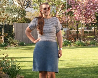 Crochet dress pattern, women dress crochet pattern for beginners, easy crochet dress XS to 5XL, cotton summer women crochet dress