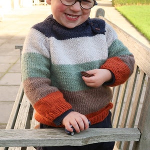 Kid sweater knitting pattern easy, boy sweater knitting pattern for toddlers, knitting pattern baby sweater, baby sweater knitting pattern image 2