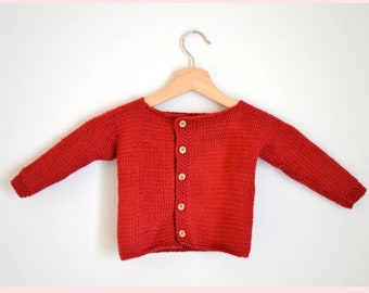 Knit Baby Cardigan Pattern Flat Knitted PDF, Baby Knitting PDF for Baby Shower Gift Pattern, Newborn Baby PDF Photo Pattern for Beginners