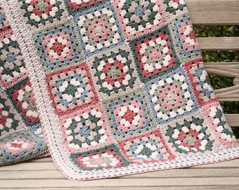 Granny square blanket crochet pattern, baby crochet blanket pattern, easy crochet granny square blanket pattern, crochet blanket pattern PDF