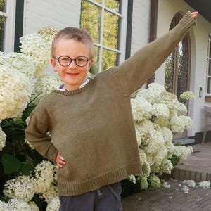 Daily Default Childrens Sweater Knitting Pattern for Kids and Teen Sizes Unisex Design Beginner Knitting Pattern